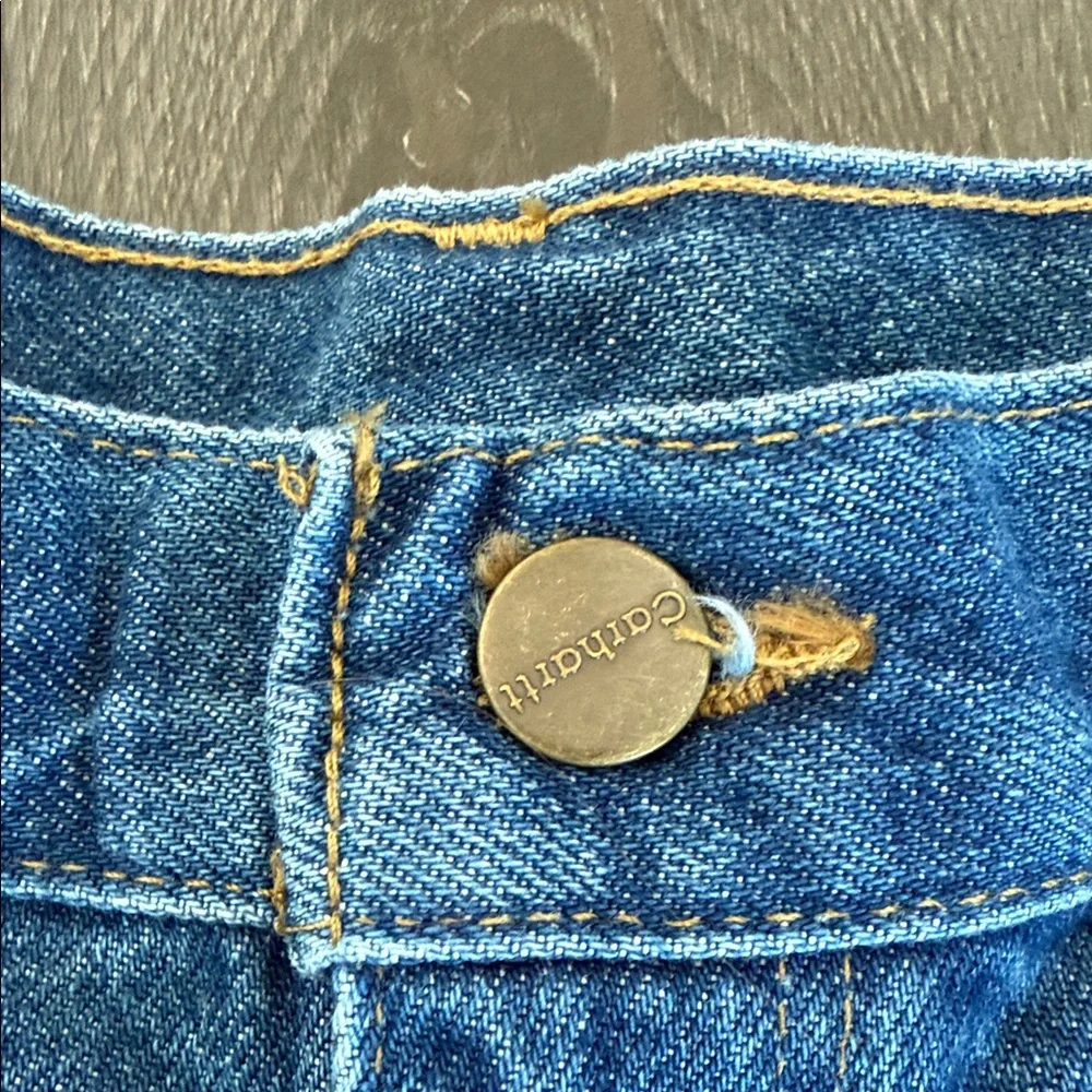 Carhartt Men's Relaxed Fit Blue Jeans double front heavyweight denim - Picture 3 of 11